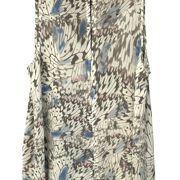 DKNY Jeans Women's Butterfly Print Sleeveless Blouse Medium Bohemian Fairycore - Picture 5 of 6